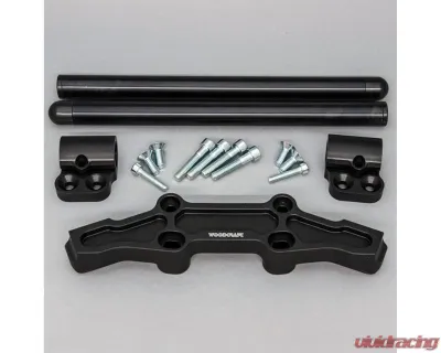 Woodcraft Technologies 1" Standard Rise Clipon Adapter Plate w/ Standard Black Bars Kawasaki Ninja 650 | ER-6n 2006-2016 - 12-1125