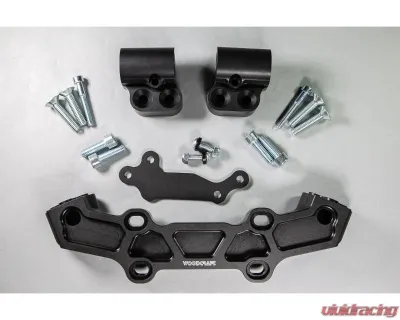 Woodcraft Technologies 1" Rise Clipon Adapter Plate w/ Standard Black Bars Yamaha FJ-09 | FZ-09 | XSR900 2014-2021 - 12-1409