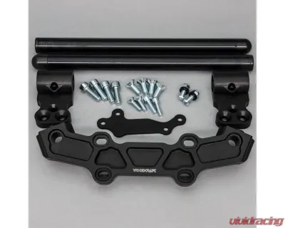 Woodcraft Technologies 1" Rise Clipon Adapter Plate w/ Standard Black Bars Yamaha FJ-09 | FZ-09 | XSR900 2014-2021 - 12-1409