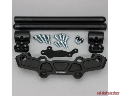 Woodcraft Technologies 1" Rise Clipon Adapter Plate w/ Standard Black Bars Yamaha FJ-09 | FZ-09 | XSR900 2014-2021 - 12-1409