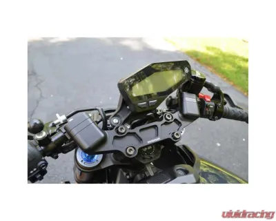 Woodcraft Technologies 1" Rise Clipon Adapter Plate w/ Standard Black Bars Yamaha FJ-09 | FZ-09 | XSR900 2014-2021 - 12-1409