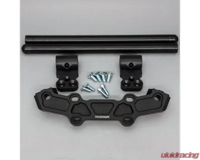 Woodcraft Technologies 1" Rise Clipon Adapter Plate w/ Long Black Bars Yamaha FZ-10 | MT-10 2017-2023 - 12-1416