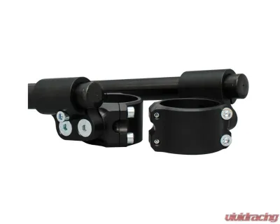 Woodcraft Technologies Black 35mm Front Adjustable Rise Motorcycle Clip-ons w/ 50mm Clamp & 7/8" Bars - Extra Long Yamaha YZF-R1 2002-2003 - 12-3650-BXLY1