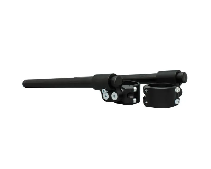 Woodcraft Technologies Black 1" Rise Motorcycle Clip-ons w/ 48mm Clamp & 7/8" Bars - Extra Long Honda CBR600RR | ABS 2005-2023 - 12-1548-BXLH1