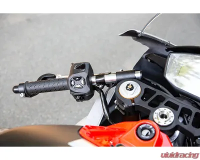 Woodcraft Technologies 1" Riser Clipons w/ BXL & Reservoir Mount Aprilia RS 660 2021-2023 - 12-1551-BXLA1