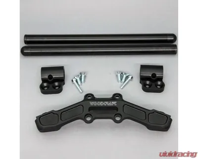 Woodcraft Technologies 1" Standard Rise Clipon Adapter Plate w/ XL Black Bars Ducati Scrambler 2015-2020 - 12-1615