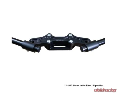 Woodcraft Technologies 1" Standard Rise Clipon Adapter Plate w/ Std. Black Bars Ducati Monster 1200 2014-2016 - 12-1630