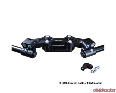 Woodcraft Technologies 1" Standard Rise Clipon Adapter Plate w/ Std. Black Bars & Res. Spacer Ducati Monster 821 2014-2017 - 12-1631S