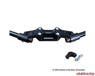 Woodcraft Technologies 1" Standard Rise Clipon Adapter Plate w/ Std. Black Bars & Res. Spacer Ducati Monster 821 2014-2017 - 12-1631S