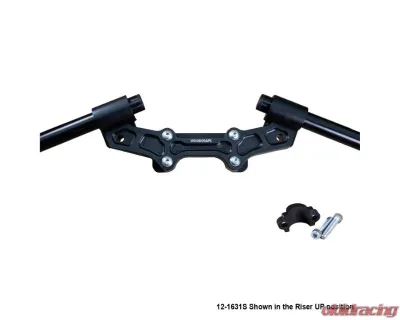Woodcraft Technologies 1" Standard Rise Clipon Adapter Plate w/ Std. Black Bars & Res. Spacer Ducati Monster 821 2014-2017 - 12-1631S