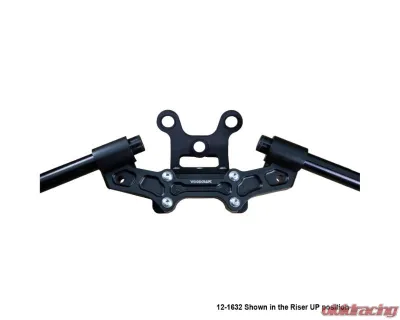 Woodcraft Technologies 1" Standard Rise Clipon Adapter Plate w/ Gauge Mount Ducati Monster 1200 2017-2021 - 12-1632