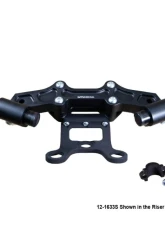 Woodcraft Technologies 1" Standard Rise Clipon Adapter Plate w/ Gauge Mount & Std. Black Bars Ducati Monster 797 | 821 2017-2021                                     - 12-1633S - Image 3