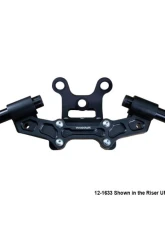 Woodcraft Technologies 1" Standard Rise Clipon Adapter Plate w/ Gauge Mount & XL Black Bars Ducati Monster 797 | 821 2017-2021                                     - 12-1633 - Image 4