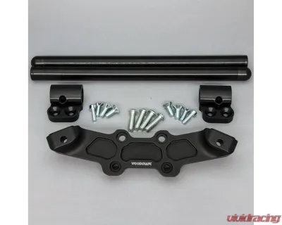 Woodcraft Technologies 1" Standard Rise Clipon Adapter Plate w/ XL Black Bars Ducati Monster 1100 | 696 | 796 2009-2014 - 12-1660