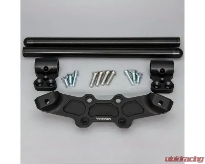 Woodcraft Technologies 1" Standard Rise Clipon Adapter Plate w/ XL Black Bars Ducati Monster 1100 | 696 | 796 2009-2014 - 12-1660