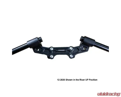 Woodcraft Technologies 1.5" Standard Rise Clipon Adapter Plate w/ Std. Black Bars Ducati Monster 1200 2014-2016 - 12-2630