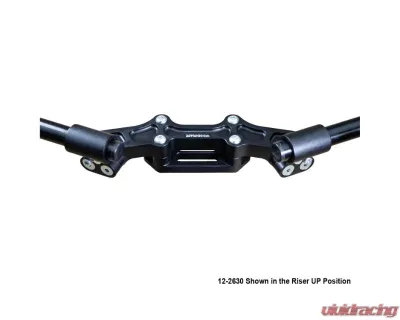 Woodcraft Technologies 1.5" Standard Rise Clipon Adapter Plate w/ Std. Black Bars Ducati Monster 1200 2014-2016 - 12-2630