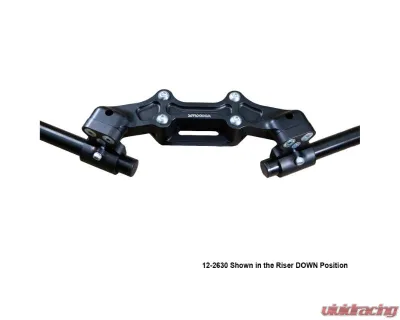 Woodcraft Technologies 1.5" Standard Rise Clipon Adapter Plate w/ Std. Black Bars Ducati Monster 1200 2014-2016 - 12-2630