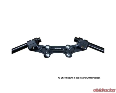 Woodcraft Technologies 1.5" Standard Rise Clipon Adapter Plate w/ Std. Black Bars Ducati Monster 1200 2014-2016 - 12-2630