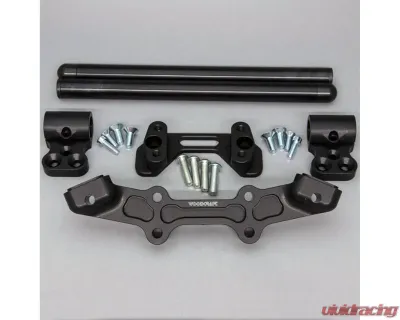 Woodcraft Technologies 1.5" Standard Rise Clipon Adapter Plate w/ Std. Black Bars Ducati Monster 1200 2014-2016 - 12-2630