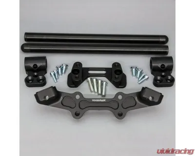 Woodcraft Technologies 1" Standard Rise Clipon Adapter Plate w/ XL Black Bars Ducati Monster 821 2014-2017 - 12-1631