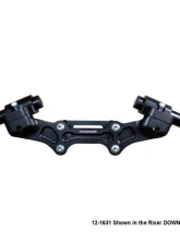 Woodcraft Technologies 1" Standard Rise Clipon Adapter Plate w/ XL Black Bars Ducati Monster 821 2014-2017                                     - 12-1631 - Image 2