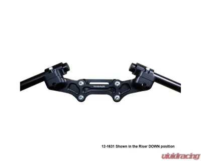 Woodcraft Technologies 1" Standard Rise Clipon Adapter Plate w/ XL Black Bars Ducati Monster 821 2014-2017 - 12-1631