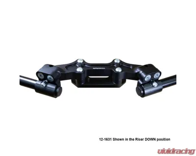 Woodcraft Technologies 1" Standard Rise Clipon Adapter Plate w/ XL Black Bars Ducati Monster 821 2014-2017 - 12-1631