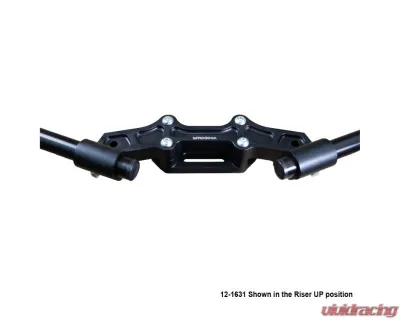 Woodcraft Technologies 1" Standard Rise Clipon Adapter Plate w/ XL Black Bars Ducati Monster 821 2014-2017 - 12-1631