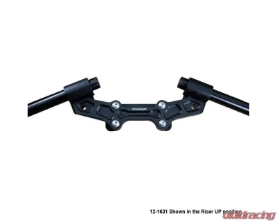 Woodcraft Technologies 1" Standard Rise Clipon Adapter Plate w/ XL Black Bars Ducati Monster 821 2014-2017 - 12-1631