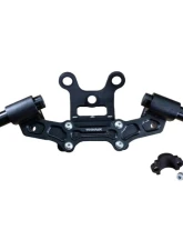 Woodcraft Technologies 1.5" Standard Rise Clipon Adapter Plate w/ Gauge Mount & Std. Black Bars Ducati Monster 797 | 821 2017-2021                                     - 12-2633S - Image 5