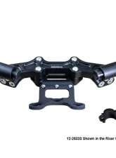 Woodcraft Technologies 1.5" Standard Rise Clipon Adapter Plate w/ Gauge Mount & Std. Black Bars Ducati Monster 797 | 821 2017-2021                                     - 12-2633S - Image 3