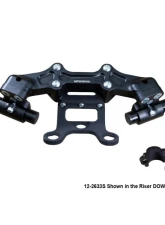 Woodcraft Technologies 1.5" Standard Rise Clipon Adapter Plate w/ Gauge Mount & Std. Black Bars Ducati Monster 797 | 821 2017-2021                                     - 12-2633S - Image 4