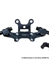 Woodcraft Technologies 1.5" Standard Rise Clipon Adapter Plate w/ Gauge Mount & Std. Black Bars Ducati Monster 797 | 821 2017-2021                                     - 12-2633S - Image 5