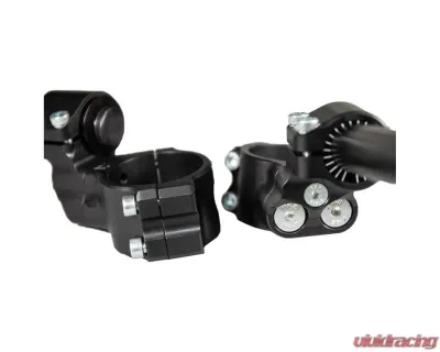 Woodcraft Technologies Side Mount 35mm Rise Adjustable Clip-on Riser w/ 50mm Clamp & 11" Bars Kawasaki Ninja ZX-636R 2013-2023 - 12-2750-11K1