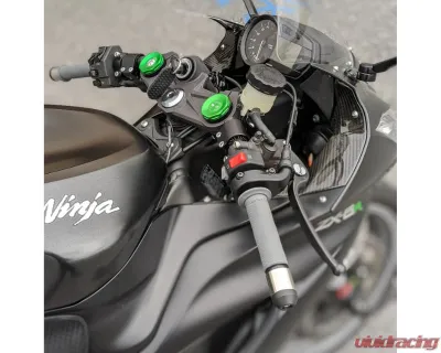 Woodcraft Technologies Side Mount 35mm Rise Adjustable Clip-on Riser w/ 50mm Clamp & 11" Bars Kawasaki Ninja ZX-636R 2013-2023 - 12-2750-11K1