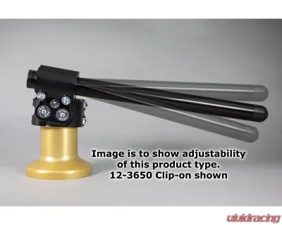 Woodcraft Technologies Black 35mm Front Mount Adjustable Motorcycle Clip-ons w/ 50mm Clamp - Standard Honda CBR1000RR 2008-2023 - 12-3650-78BH1