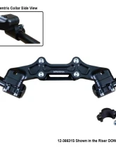 Woodcraft Technologies 35mm Front Adjustable Rise Clipon Adapter Plate w/ Std. Black Bars & Res. Spacer Ducati Monster 821 2014-2017                                     - 12-36631S - Image 2