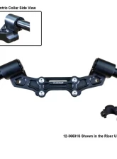 Woodcraft Technologies 35mm Front Adjustable Rise Clipon Adapter Plate w/ Std. Black Bars & Res. Spacer Ducati Monster 821 2014-2017                                     - 12-36631S - Image 3