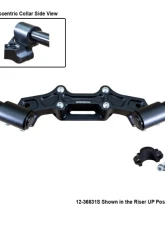 Woodcraft Technologies 35mm Front Adjustable Rise Clipon Adapter Plate w/ Std. Black Bars & Res. Spacer Ducati Monster 821 2014-2017                                     - 12-36631S - Image 4