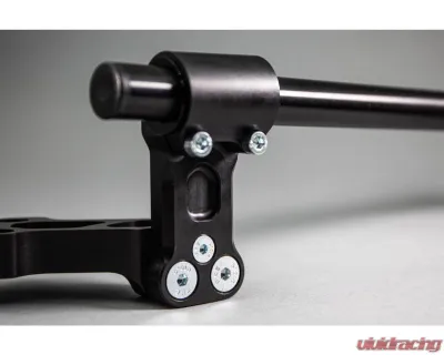 Woodcraft Technologies 75mm Front Adjustable Riser Clipon Adapter Plate w/ XL Black Bars Ducati Monster 1100 | 696 | 697 | 796 2009-2014 - 12-76660
