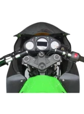 Woodcraft Technologies Black 2.5" Clip-on Riser Assembly w/ 37mm Clamp & Standard 7/8" Bars - Regular Kawasaki Ninja 250 | 300 2008-2017                                     - 12-4537K3-78B - Image 3