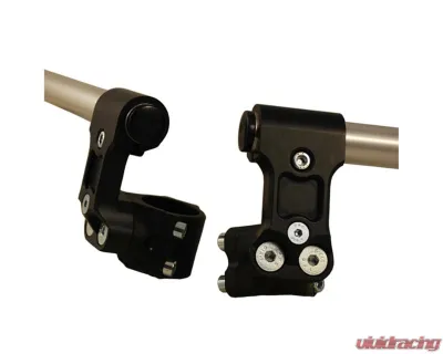 Woodcraft Technologies Black 2.5" Clip-on Riser Assembly w/ 37mm Clamp & Standard 7/8" Bars - Regular Kawasaki Ninja 250 | 300 2008-2017 - 12-4537K3-78B