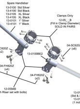 Woodcraft Technologies Silver 3" Clip-on Riser Assembly w/ 45mm Clamp & 1" Bars                                     - 12-5545-1S - Image 4