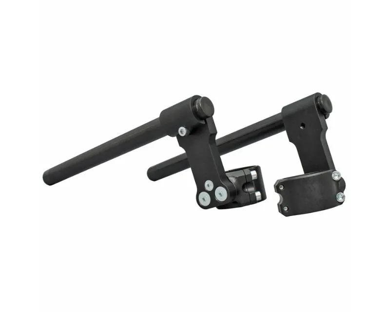 Woodcraft Technologies Black 3" Clip-on Riser Assembly w/ 43mm Clamp & Standard Black Bars BMW R nine T Pure 2015-2018 - 12-5543-78BB1