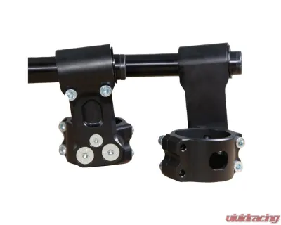 Woodcraft Technologies Black 75mm Rise Front Mount Adjustable Angle Clipon Risers w/ 55mm Clamp & 7/8" Bars - Regular - 12-7655-78B