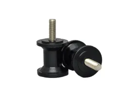 Woodcraft Technologies Anodized Finish Black 6mm Swingarm Spools Aprilia | Ducati | Triumph | Yamaha 1998-2022