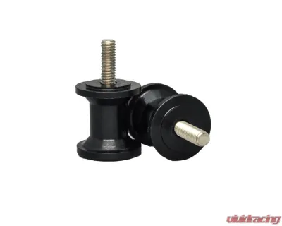 Woodcraft Technologies Anodized Finish Black 6mm Swingarm Spools Aprilia | Ducati | Triumph | Yamaha 1998-2022 - 27-0600B