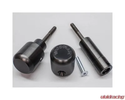 Woodcraft Technologies Frame Slider Base Kit w/ Blue Cerakote Pucks Kawasaki Ninja 650 | Z650 2017-2024 - 50-0134-C