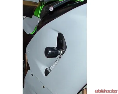 Woodcraft Technologies Frame Slider Base Kit w/ Green Cerakote Pucks Kawasaki Ninja ZX-636R | ZX-6R | ZX-6RR 2005-2006 - 50-0145-GR